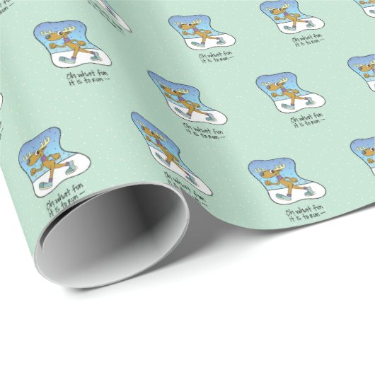 Laufende Übung Rentierweihnachtsfest Geschenkpapier (Rolleneckpunkt)