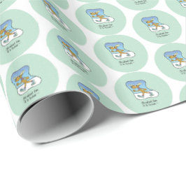 Laufende Übung Rentierweihnachtsfest Geschenkpapier