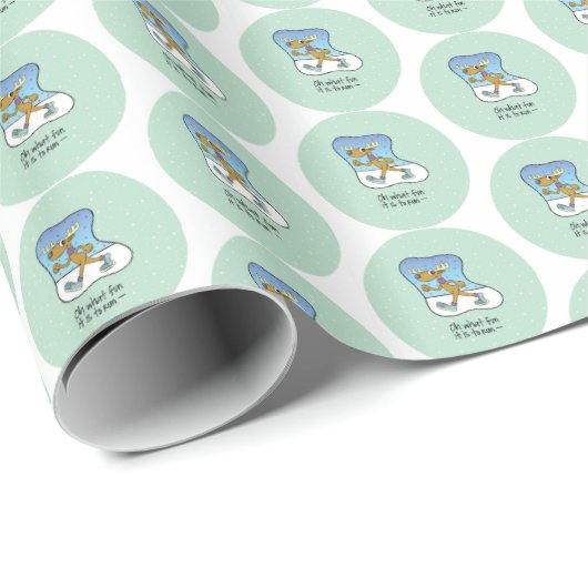 Laufende Übung Rentierweihnachtsfest Geschenkpapier (Rolleneckpunkt)