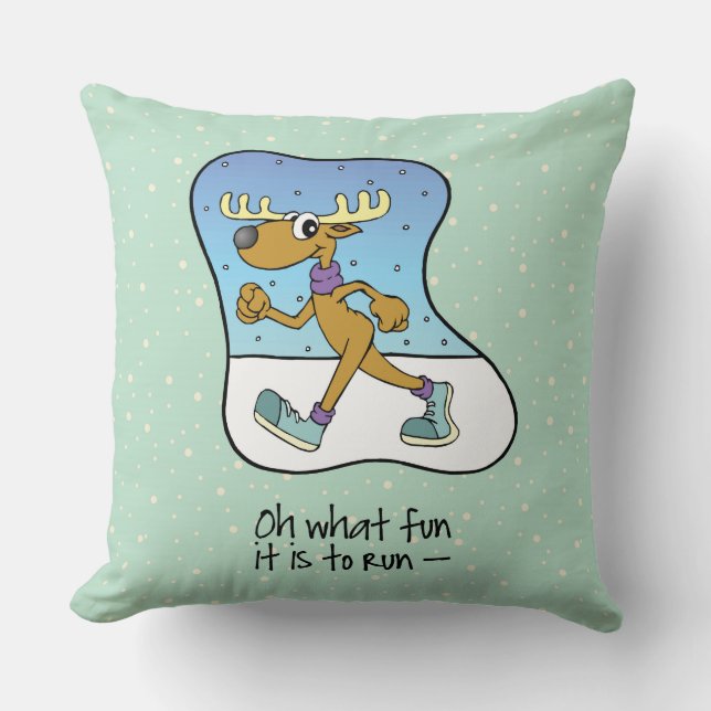 Laufende Übung Rentierweihnachtsfest Kissen (Vorderseite)