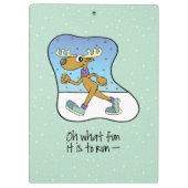 Laufende Übung Rentierweihnachtsfest Klemmbrett (Rückseite)