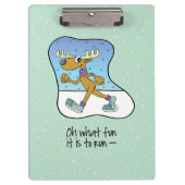 Laufende Übung Rentierweihnachtsfest Klemmbrett (Vorderseite)