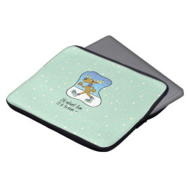 Laufende Übung Rentierweihnachtsfest Laptopschutzhülle