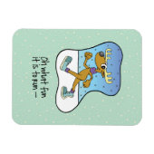 Laufende Übung Rentierweihnachtsfest Magnet (Horizontal)