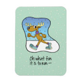 Laufende Übung Rentierweihnachtsfest Magnet (Vertikal)