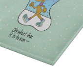 Laufende Übung Rentierweihnachtsfest Schneidebrett (Ecke)