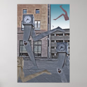 Laufende Uhren Poster Print (Vorne)