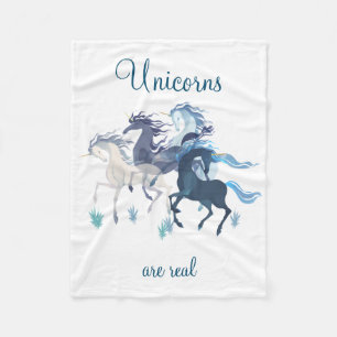Laufende Unicorns-Fleecedecke Fleecedecke