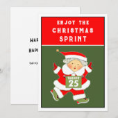 Laufende Weihnachtskarten für Läufer (Vorne/Hinten)