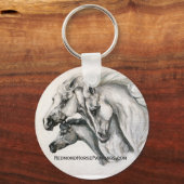 Laufende Weiße Pferde Schlüsselanhänger (Vorderseite)