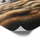 Laufende Wilde Pferde - Dynamische Natur Kunst dru Poster (Ecke)