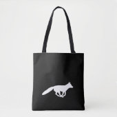 Laufende Wildtiere der White Fox-Silhouette Tasche (Vorderseite)