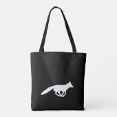 Laufende Wildtiere der White Fox-Silhouette Tasche (Rückseite)