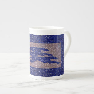 Laufende Windhunde (a318) entbeinen China-Tasse Porzellantasse