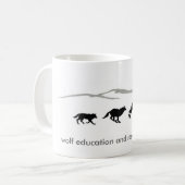 Laufende Wolf-Tasse Kaffeetasse (Vorderseite Links)