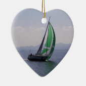 Laufende Yacht Keramik Ornament (Rechts)