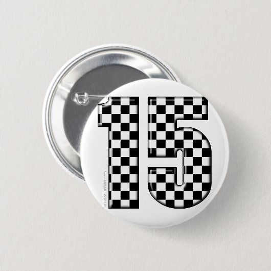 laufende Zahl des checkered Auto 15 Button (Vorne & Hinten)