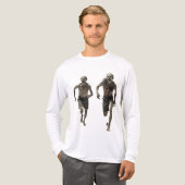 laufende Zombies Tri-Blend Shirt (Vorderseite komplett)