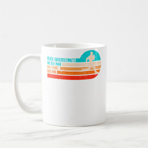 Laufender alter Mann Humor Fitnessliebhaber Lustig Kaffeetasse