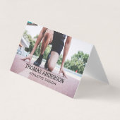 Laufender auf der Strecke Visitenkarten (Vorderseite)