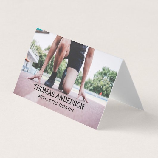 Laufender auf der Strecke Visitenkarten (Vorderseite)