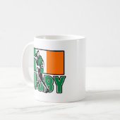 laufender Ball des Rugbyspielers, der Kaffeetasse (Vorderseite Links)