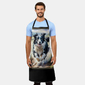 Laufender Border Collie Schürze (Getragen)