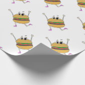laufender Burger Geschenkpapier (Ecke)