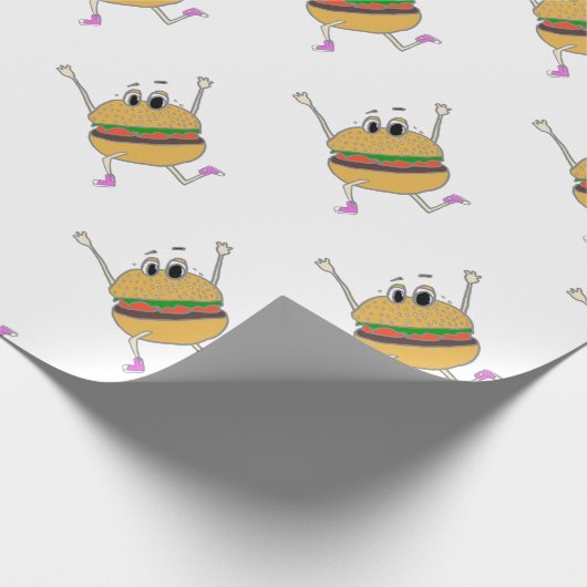 laufender Burger Geschenkpapier (Ecke)