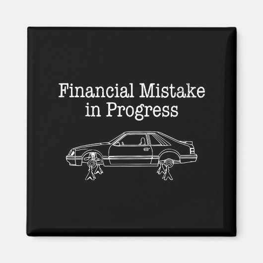 Laufender Finanzfehler Lustiger Automechaniker Magnet (Vorne)