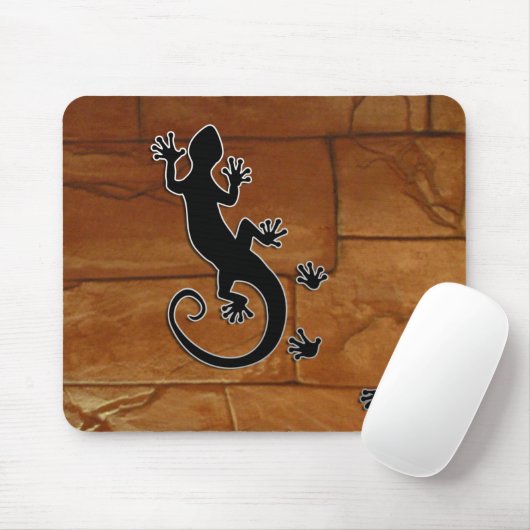 Laufender Gecko Mousepad (Mit Mouse)