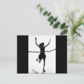 Laufender Girl Pride Postkarte (Stehend Vorderseite)