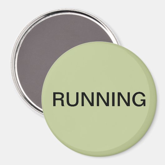 Laufender grüner Geschirrspüler-Magnet Magnet (Vorderseite/Rückseite)