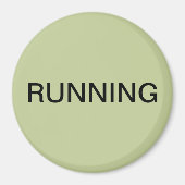 Laufender grüner Geschirrspüler-Magnet Magnet (Vorne)