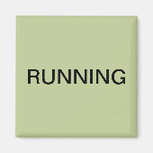 Laufender grüner Geschirrspüler-Magnet Magnet (Vorne)