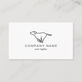 Laufender Hund | Minimaler Hund Visitenkarte