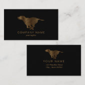 Laufender Hund mit Gold Scribble Visitenkarte (Vorne/Hinten)