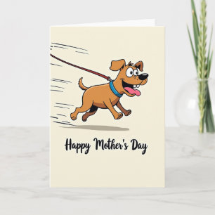 Laufender Hund Muttertagskarte Karte