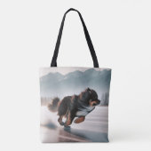 Laufender Hund Tragetasche Tasche (Rückseite)