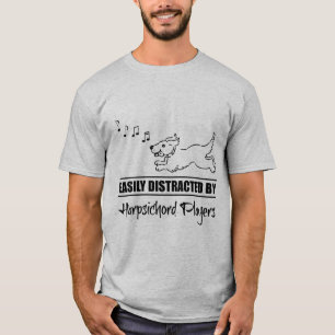 Laufender Hund von Cembalspielern abgelenkt T-Shirt