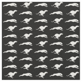 Laufender Jagdhund am Nachtgewebe Stoff