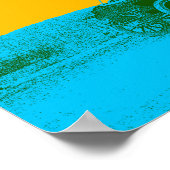 Laufender Joggen Marathon Inspiration Vintag pic Poster (Ecke)