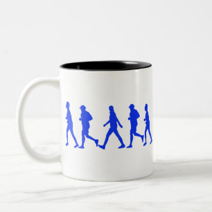 Laufender Joggen Zweifarbige Tasse
