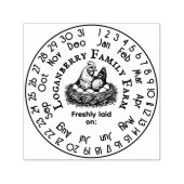 Laufender Kalender für Hühner - Fresheit Datum Nr. Permastempel (Design)