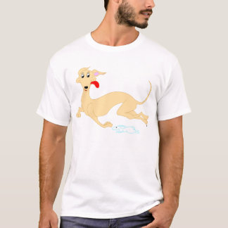 Laufender Kaninchen-und Windhund-T - Shirt