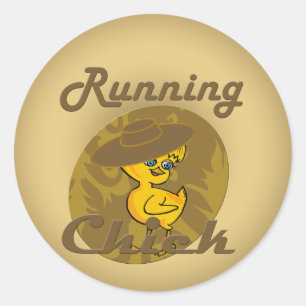 Laufender Kick #6 Runder Aufkleber