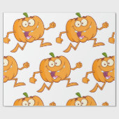 Laufender Kürbis Geschenkpapier (Flach)