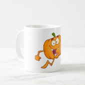 Laufender Kürbis Kaffeetasse (Vorderseite Links)