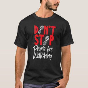 Laufender Läufer Halbmarathon Beobachtung Zuschaue T-Shirt