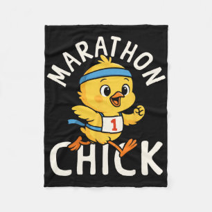 Laufender Läufer Halbmarathon Hühner Mädchen Vinta Fleecedecke